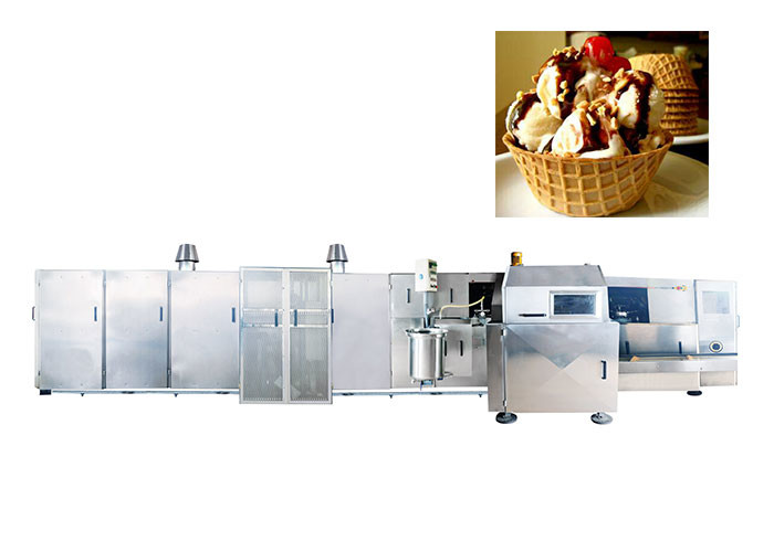 무쇠 굽기 판을 가진 완전히 Antomatic 롤러 설탕 콘 생산 라인/산업 아이스크림 제조기