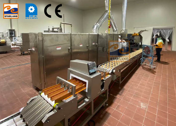 상업적인 건빵 설탕 콘 생산 라인 구른 웨이퍼 기계