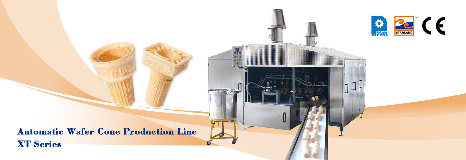 품질 롤러 설탕 콘 생산 라인 공장
