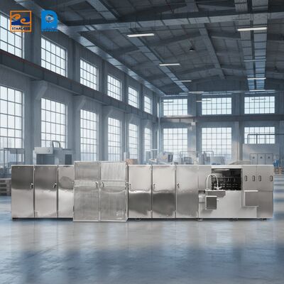 가스 동력 스테인리스 스틸 모나카 웨이퍼 생산 라인 및 일관된 제조를 위한 비디오 기술 지원 제공