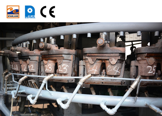 0.75kw 28 폼 자동 웨이퍼 코너 생산 라인 웨이퍼 쿠키 베이킹 머신