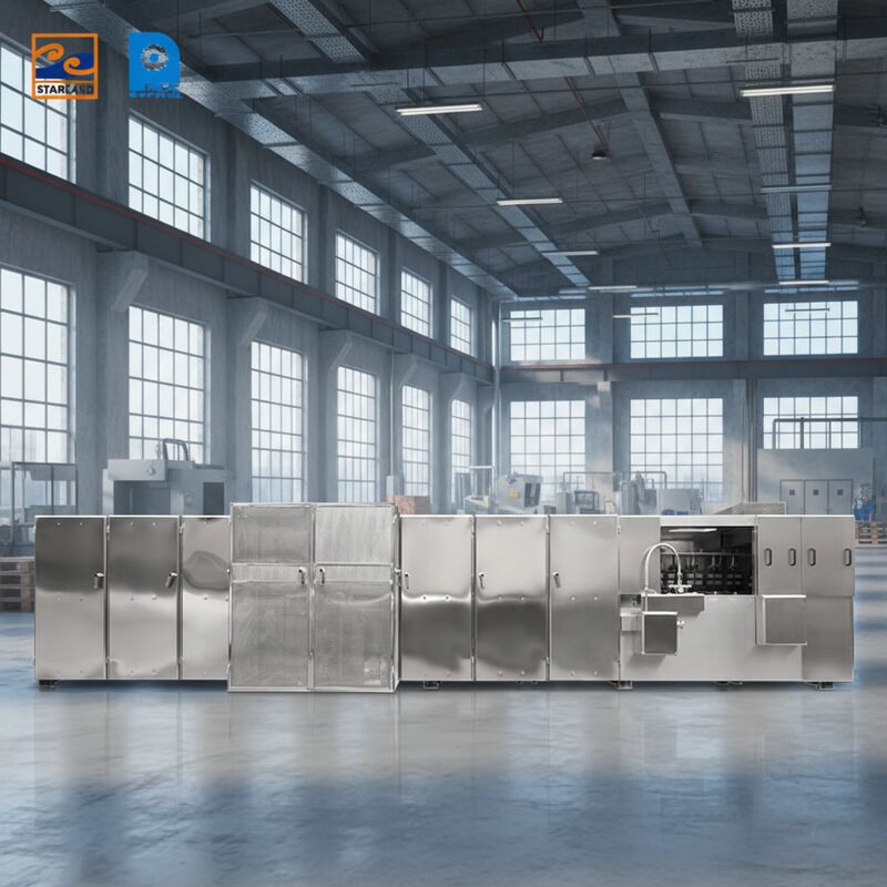 가스 동력 스테인리스 스틸 모나카 웨이퍼 생산 라인 및 일관된 제조를 위한 비디오 기술 지원 제공