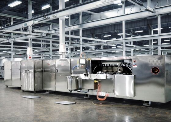 PLC 제어 시스템 웨이퍼 비스키트 머신 스테인리스 스틸 재료 고량 생산 및 일관성 출력을위한 설계