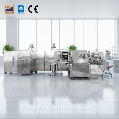 롤러 슈가 콘 생산 라인 1.5KW 자동 바르키요 콘 제조를 위한 완벽한 솔루션